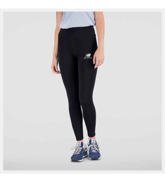 New Balance Essentials Katoenen Legging Met Gestapeld Logo zwart