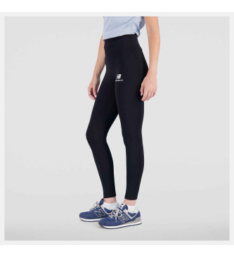 New Balance Essentials Leggings aus Baumwolle mit Stacked Logo schwarz