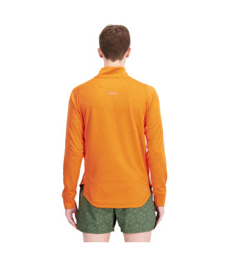 New Balance Koszulka Heat Grid pomarańczowa