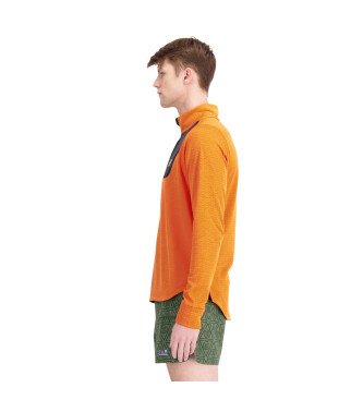 New Balance Koszulka Heat Grid pomarańczowa