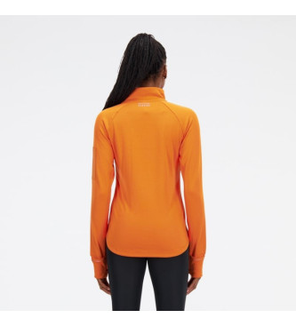 New Balance Bluza Heat Grid pomarańczowa