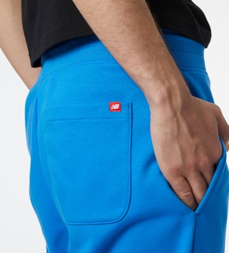 New Balance Essentials Staked Logo Pants blue