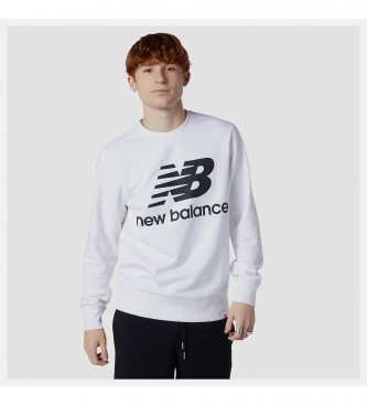 New Balance NB Essentials Stacked Logo Crew Sweatshirt white