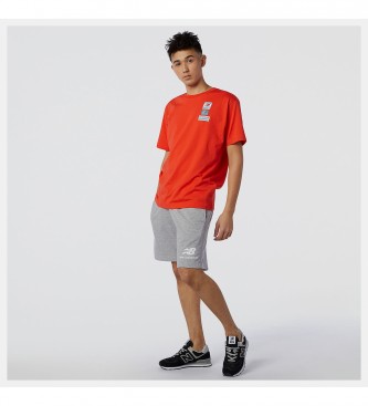 New Balance Shorts NB Essentials Stacked Logo gris