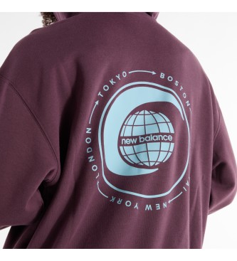 New Balance French Terry Oversized Globe sweatshirt purple