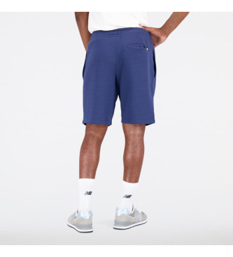 New Balance Short en tissu ponge  logo superpos Essentials bleu