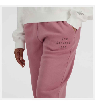 New Balance Pantalon de jogging Icon Collegiate rose