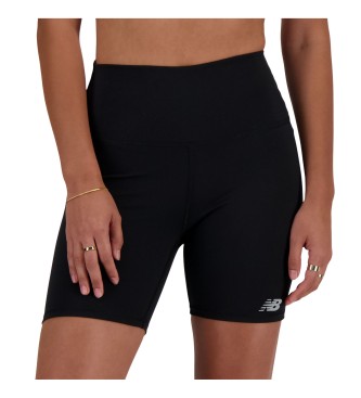 New Balance Harmony Shorts mit hoher Taille 6 schwarz