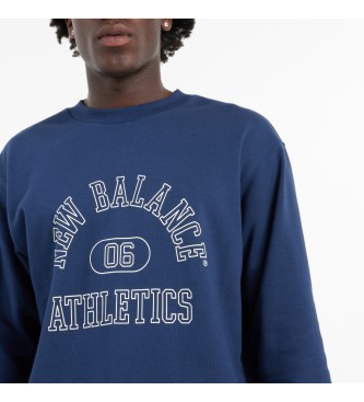 New Balance Graphic Crew 1 marine sport fleece