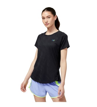 New Balance Q Speed Jacquard T-shirt zwart