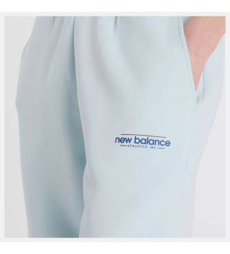 New Balance Reimagined Fleece-Fassbeinhose blau