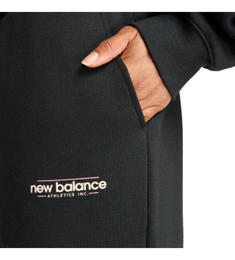 New Balance Reimagined Fleece Wide Leg Pants black