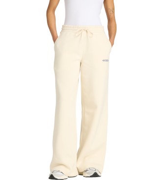 New Balance Reimagined Fleece Wide Leg Beige Trousers