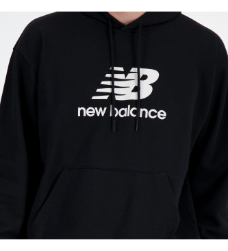 New Balance Felpa con logo in pile Sport Essentials nera