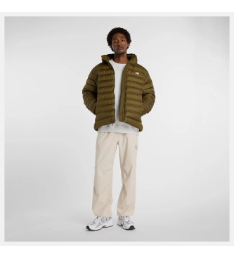 New Balance Sport Essentials Puffer jakna s kapuco zelena