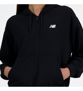 New Balance Felpa Sport Essentials in pile con zip intera nera