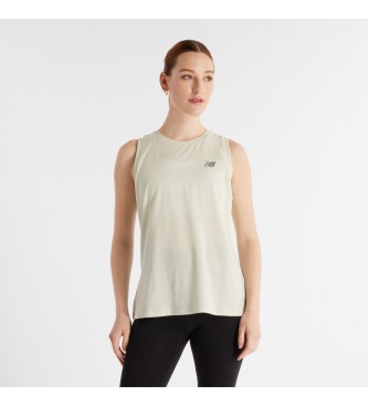 New Balance T-shirt Sport Essentials Heathertech bege