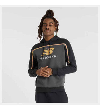 New Balance Sudadera Classics Fleece negro, gris