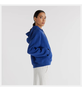 New Balance Fleece sweatshirt met capuchon en blauwe graphics