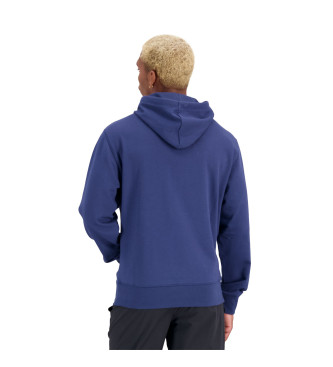 New Balance Stacked Logo French Terry hoodie blauw