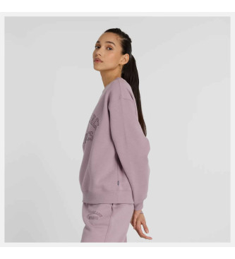 New Balance Grafična jopica iz flisa Crew Sweatshirt lila