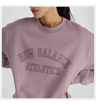 New Balance Graphic Fleece Crew Sweatshirt lila