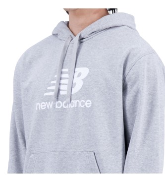 New Balance Essentials Gestapelde French Terry Hoodie grijs