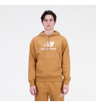 New Balance Essentials - Sweat  capuche  logo superpos - marron