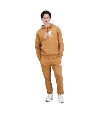 New Balance Essentials - Sweat  capuche  logo superpos - marron