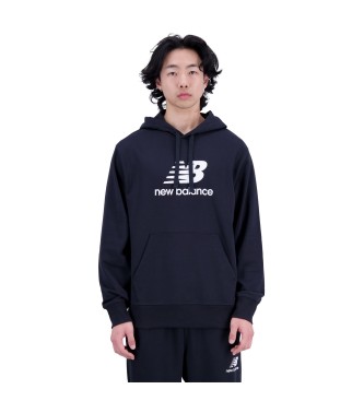 New Balance Sudadera Essentials Stacked Logo negro