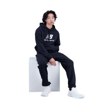 New Balance Sudadera Essentials Stacked Logo negro