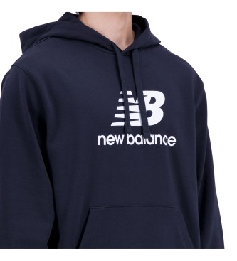 New Balance Sudadera Essentials Stacked Logo negro