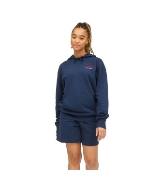 New Balance Sweatshirt med htte i fransk frott Fransk frott Uni-sentials navy