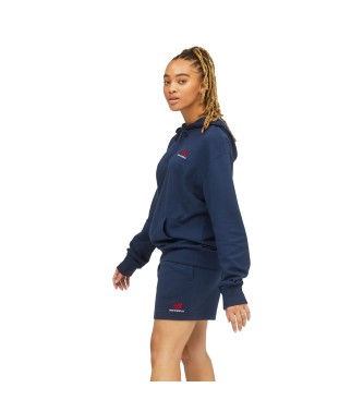 New Balance Sweatshirt med htte i fransk frott Fransk frott Uni-sentials navy