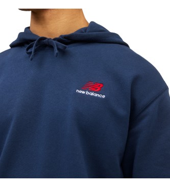 New Balance Sweatshirt med htte i fransk frott Fransk frott Uni-sentials navy