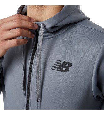 New Balance Sudadera con capucha Tenacity Performance Fleece Full Zip gris