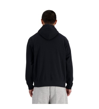 New Balance Bluza z kapturem z logo frotte Sport Essentials czarna