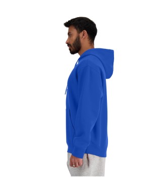 New Balance Francoska frotirna majica z logotipom Sport Essentials modra