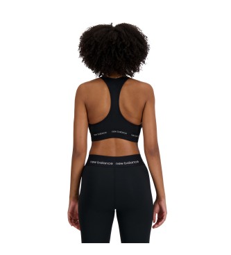 New Balance Reggiseno sportivo nero elegante a sostegno medio