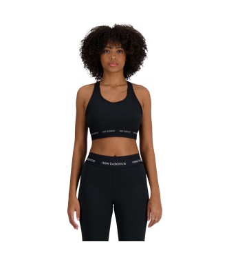 New Balance Reggiseno sportivo nero elegante a sostegno medio