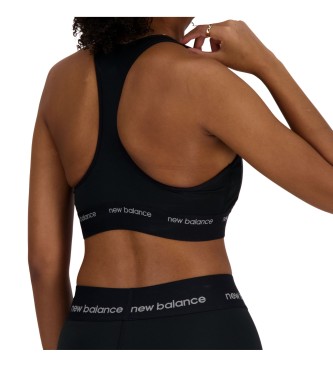 New Balance Reggiseno sportivo nero elegante a sostegno medio