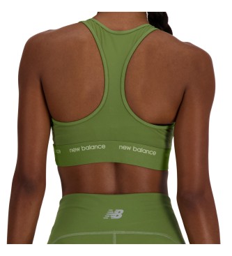 New Balance Sleek medium support sports bra green