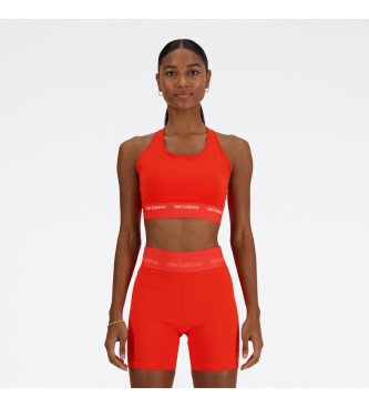 New Balance Sleek medium support sports bra red