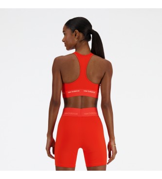 New Balance Sleek medium support sports bra red