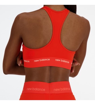 New Balance Sleek medium support sports bra red