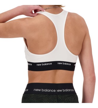 New Balance Sleek medium support sports bra white