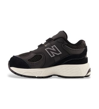New Balance Leder-Sneakers 2002 Hook & Loop schwarz