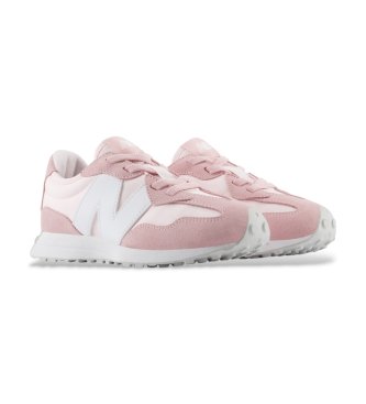 New Balance Zapatillas de piel 327 Bungee Lace rosa