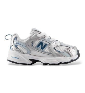 New Balance Usnjeni copati 530 Bungee Lace, bele, srebrne barve