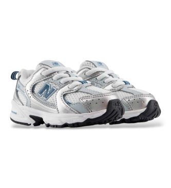 New Balance Usnjeni copati 530 Bungee Lace, bele, srebrne barve